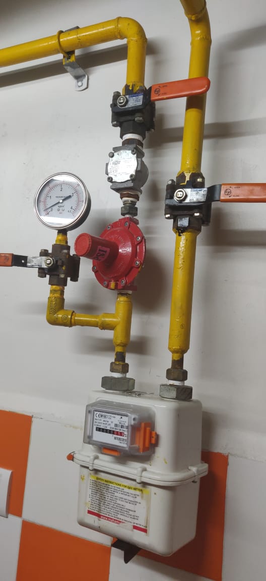 LPG Meter and Pipeline Setup